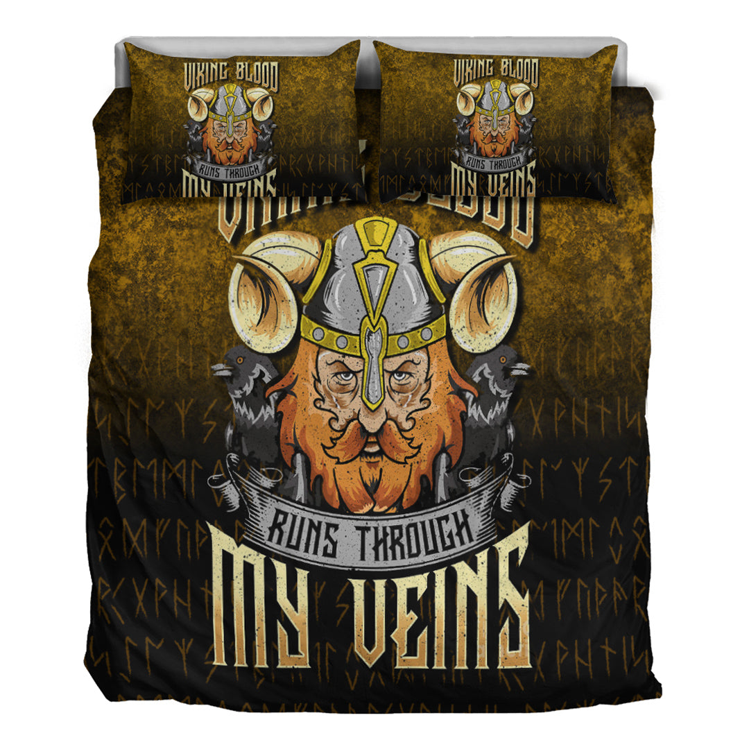 Viking Bedding Set Viking Blood Runs Through My Veins