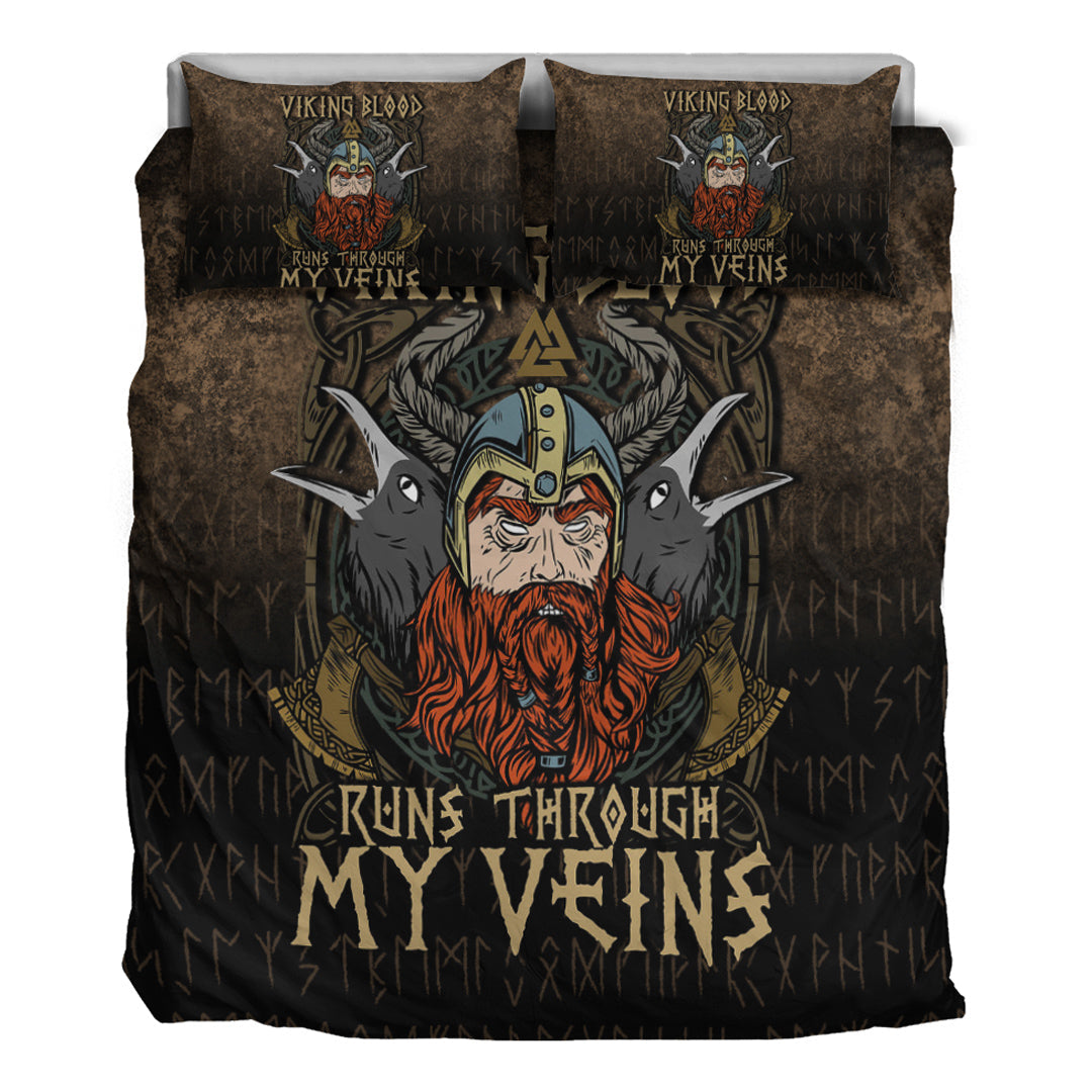 Viking Bedding Set Viking Blood Run Through My Veins Ver04