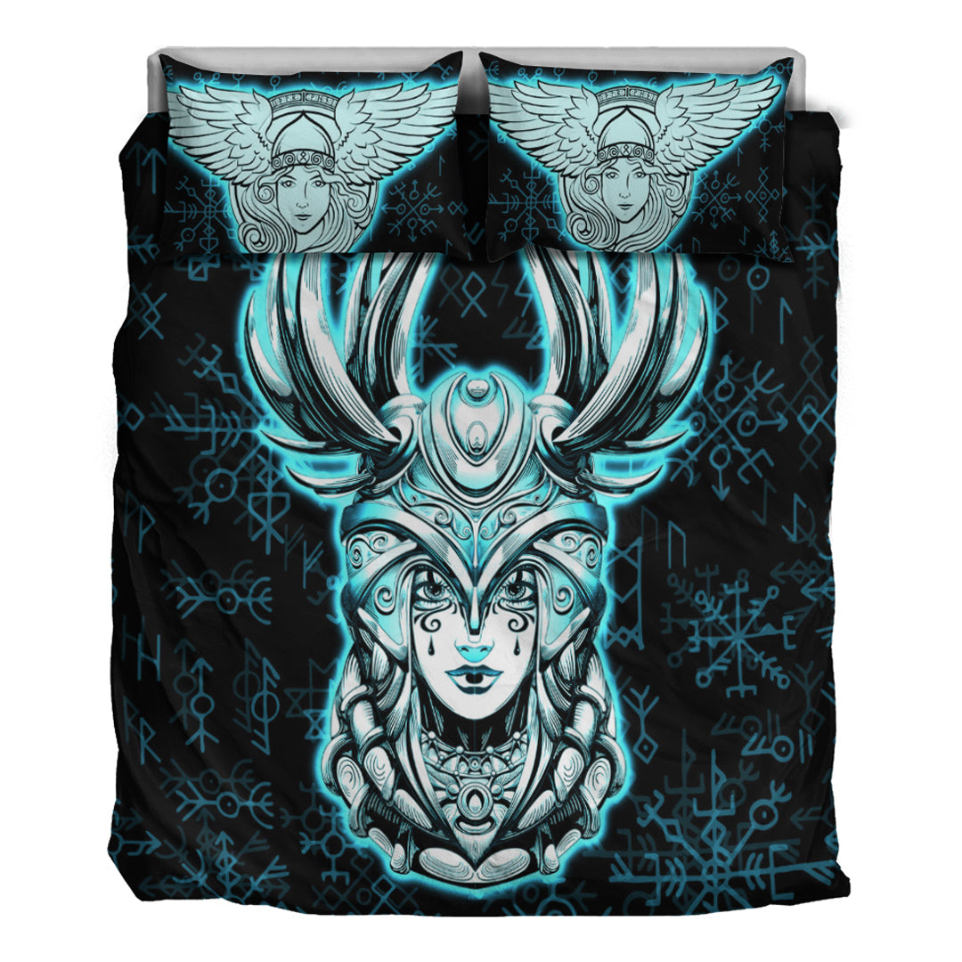 Viking Bedding Set Viking Valkyrie Turquoise