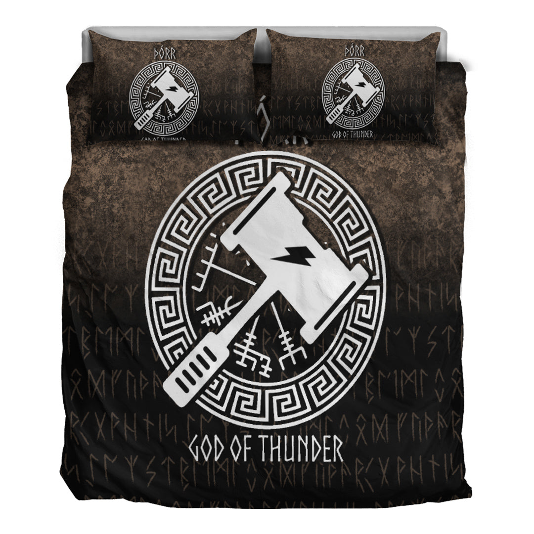 Viking Bedding Set Porr God Of Thunder