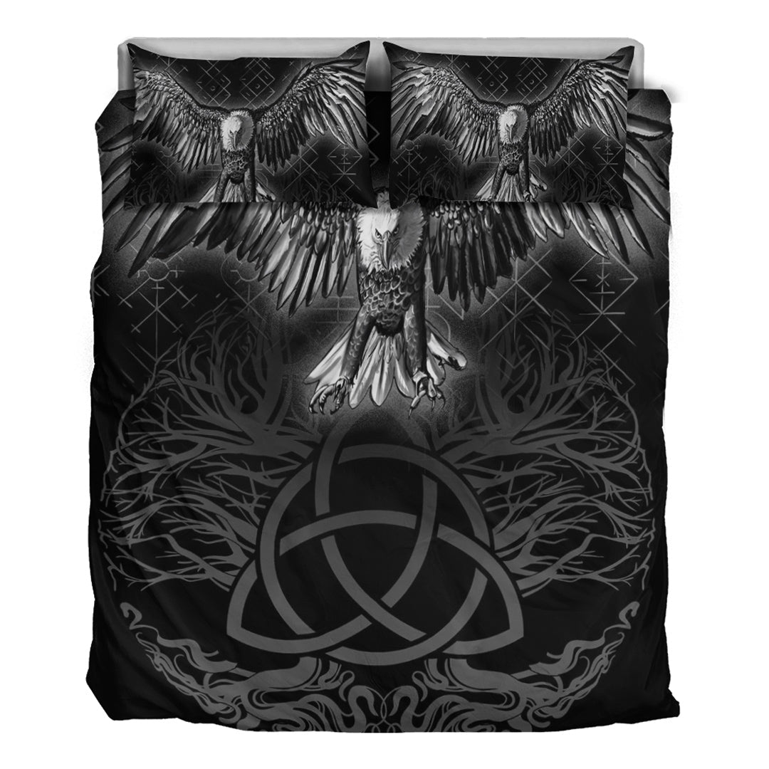 Viking Bedding Set Raven Tree Cletic