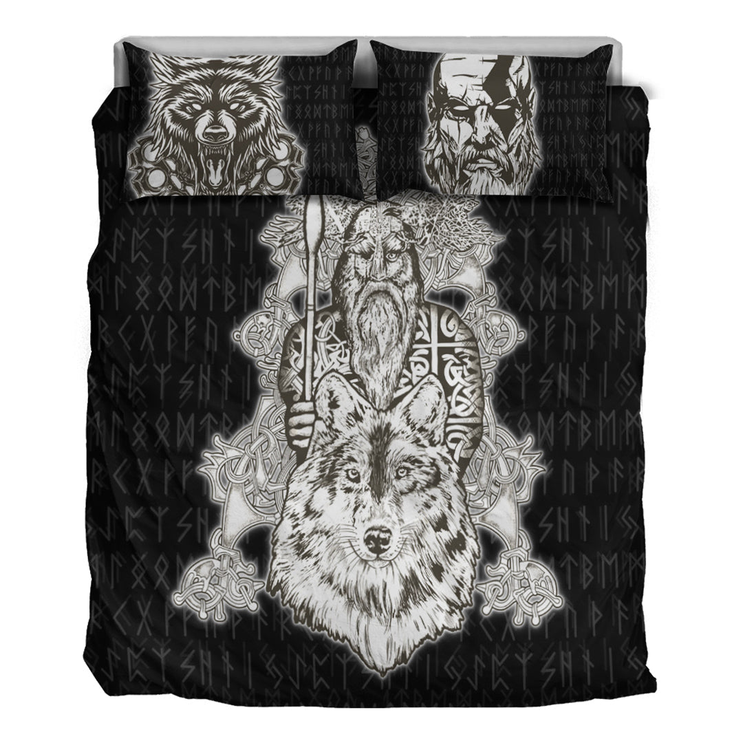 Viking Bedding Set Odin Wolf Viking Set