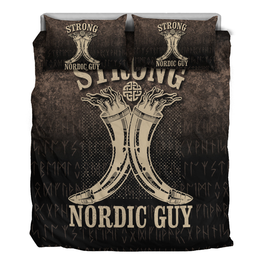 Viking Bedding Set Strong Nordic Guy