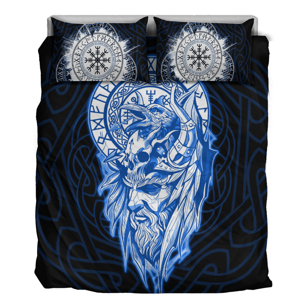 Viking Bedding Set Viking Odin Set Blue