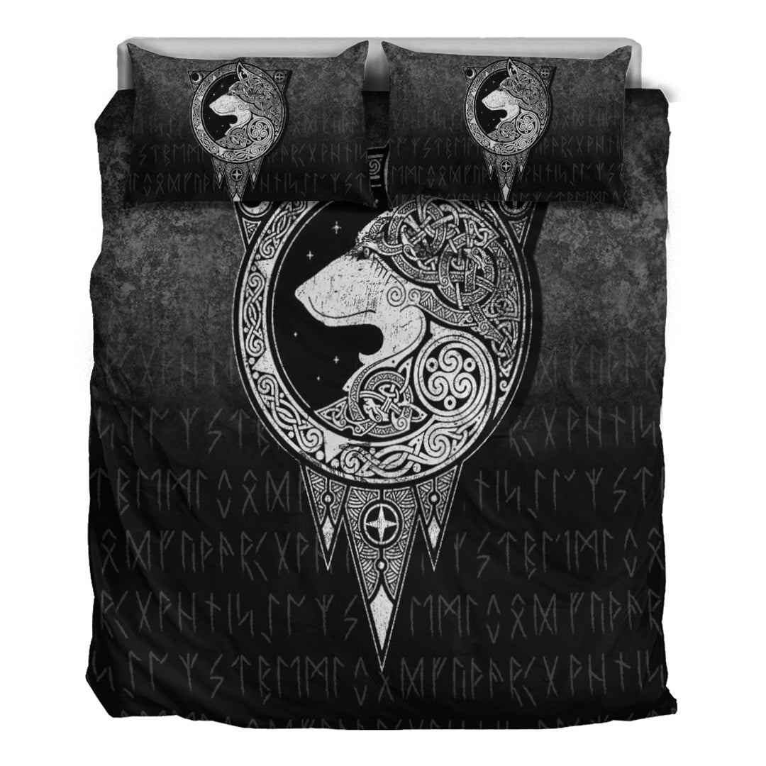 Viking Bedding Set Viking Norse Wolf