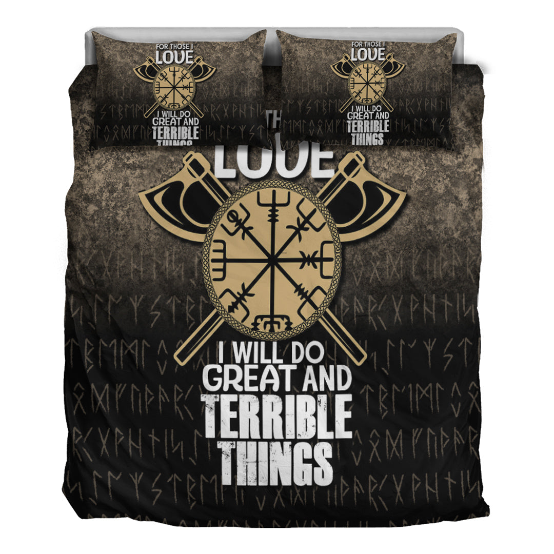 Viking Bedding Set For Those I Love I Will Do Great And Terrible Things