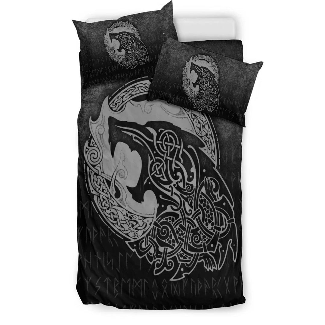 Viking Bedding Set Fenrir Viking 3D Tattoo Special Version