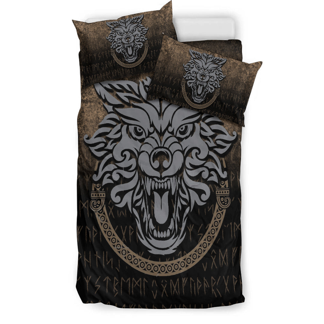 Viking Bedding Set Norse Pagan Viking Wolf