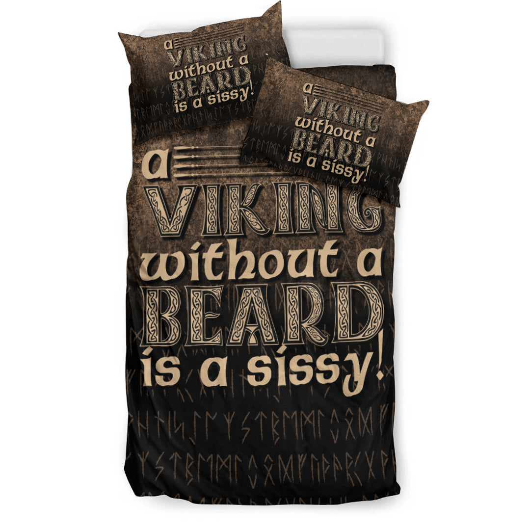 Viking Bedding Set A Viking Without a Beard Is A Sissy!