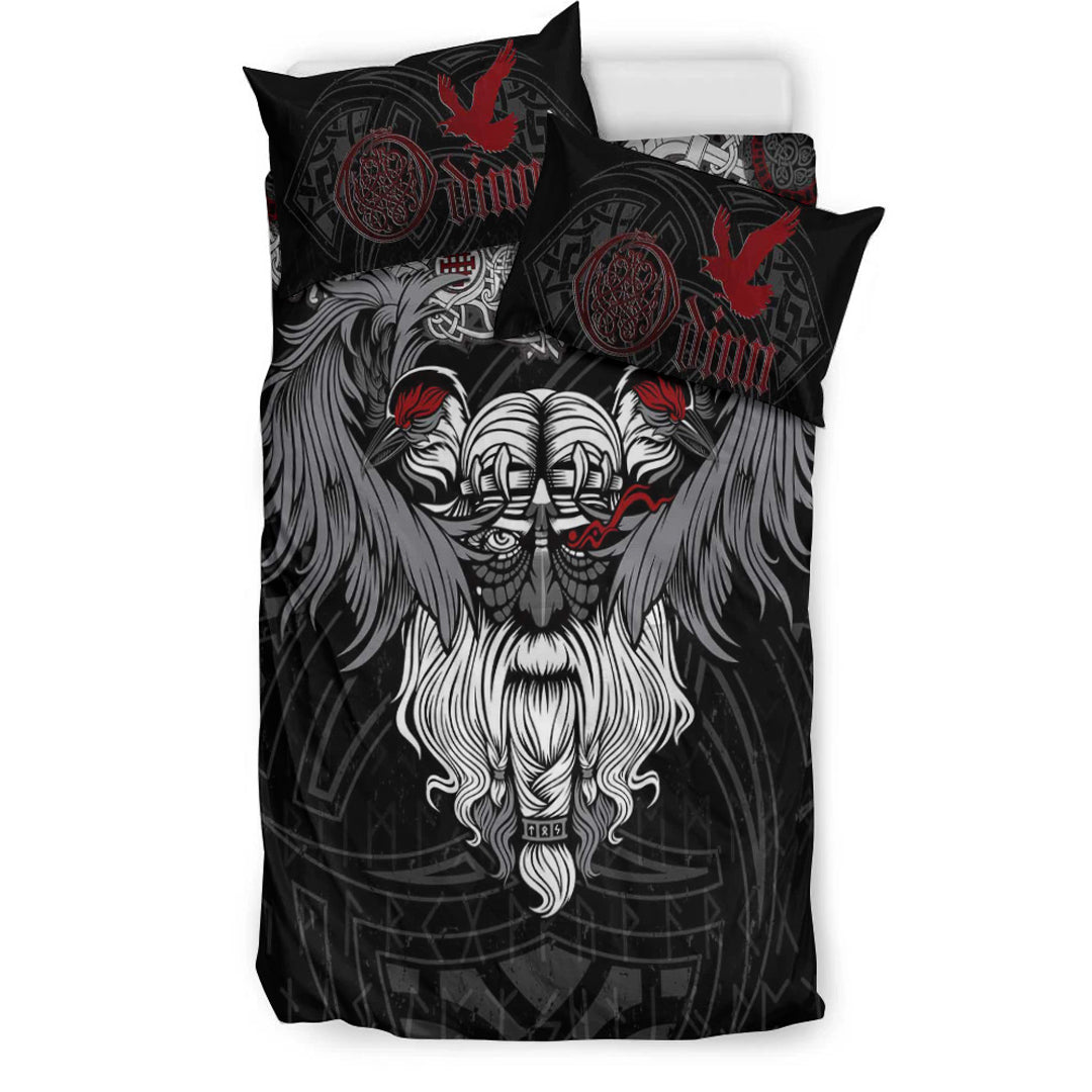 Viking Bedding Set God Odin and His Raven