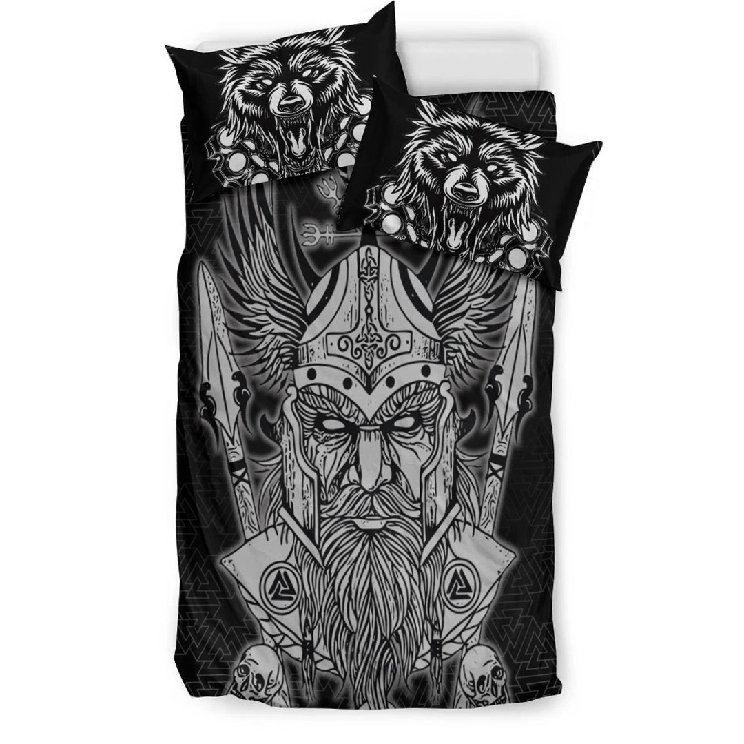 Viking Bedding Set Odin And Wolf