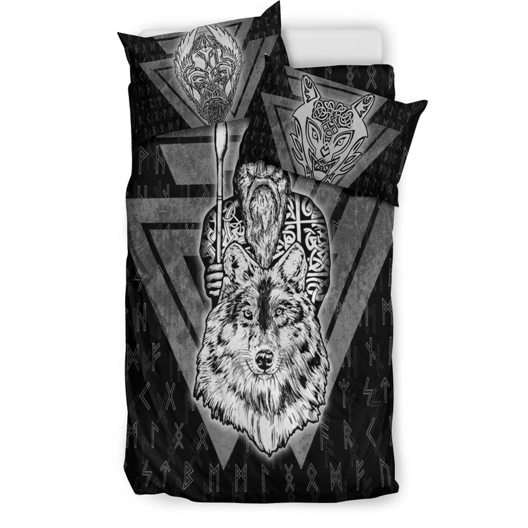 Viking Bedding Set Viking Odin Wolf