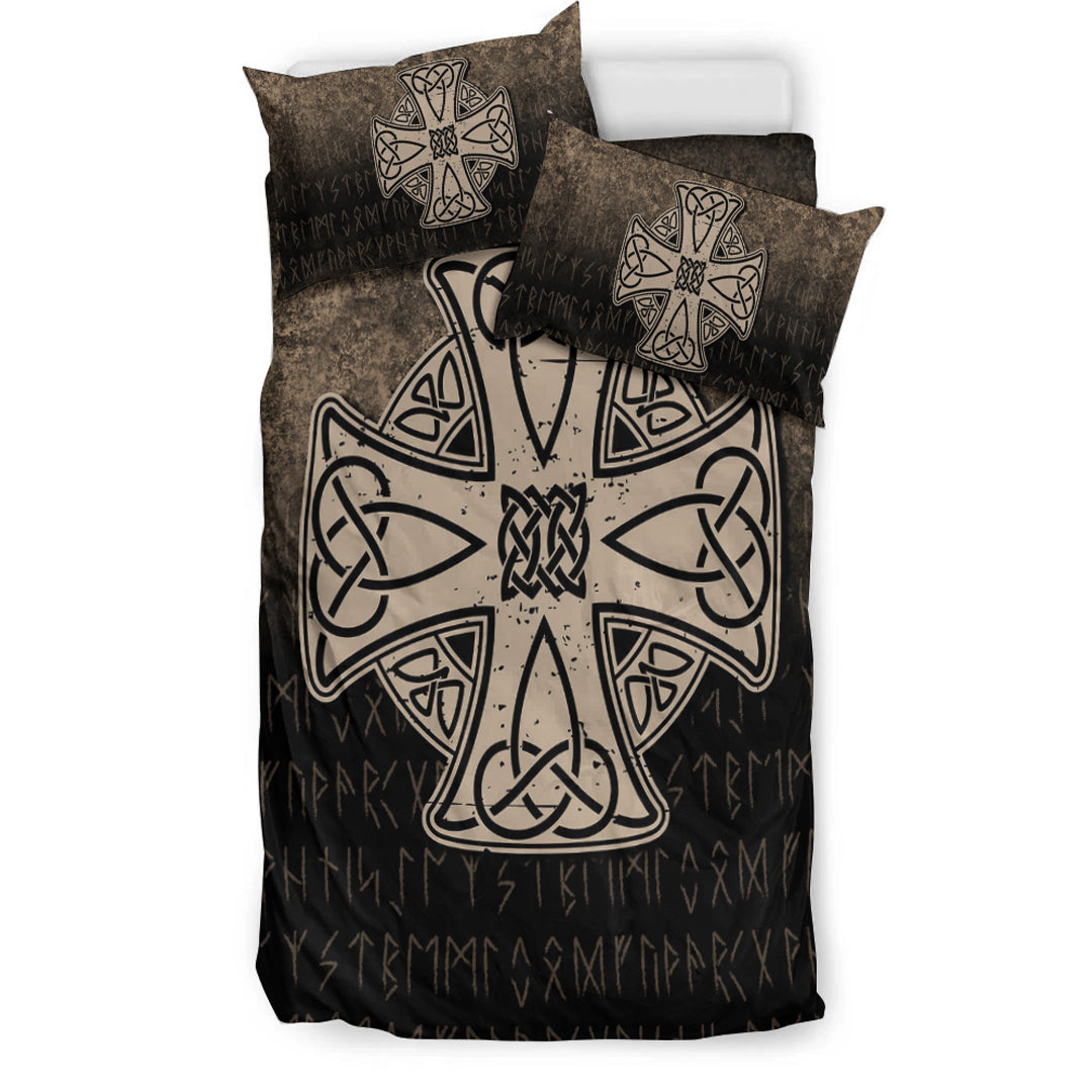 Viking Bedding Set Celtic Symbol Norse Mythology Valhalla