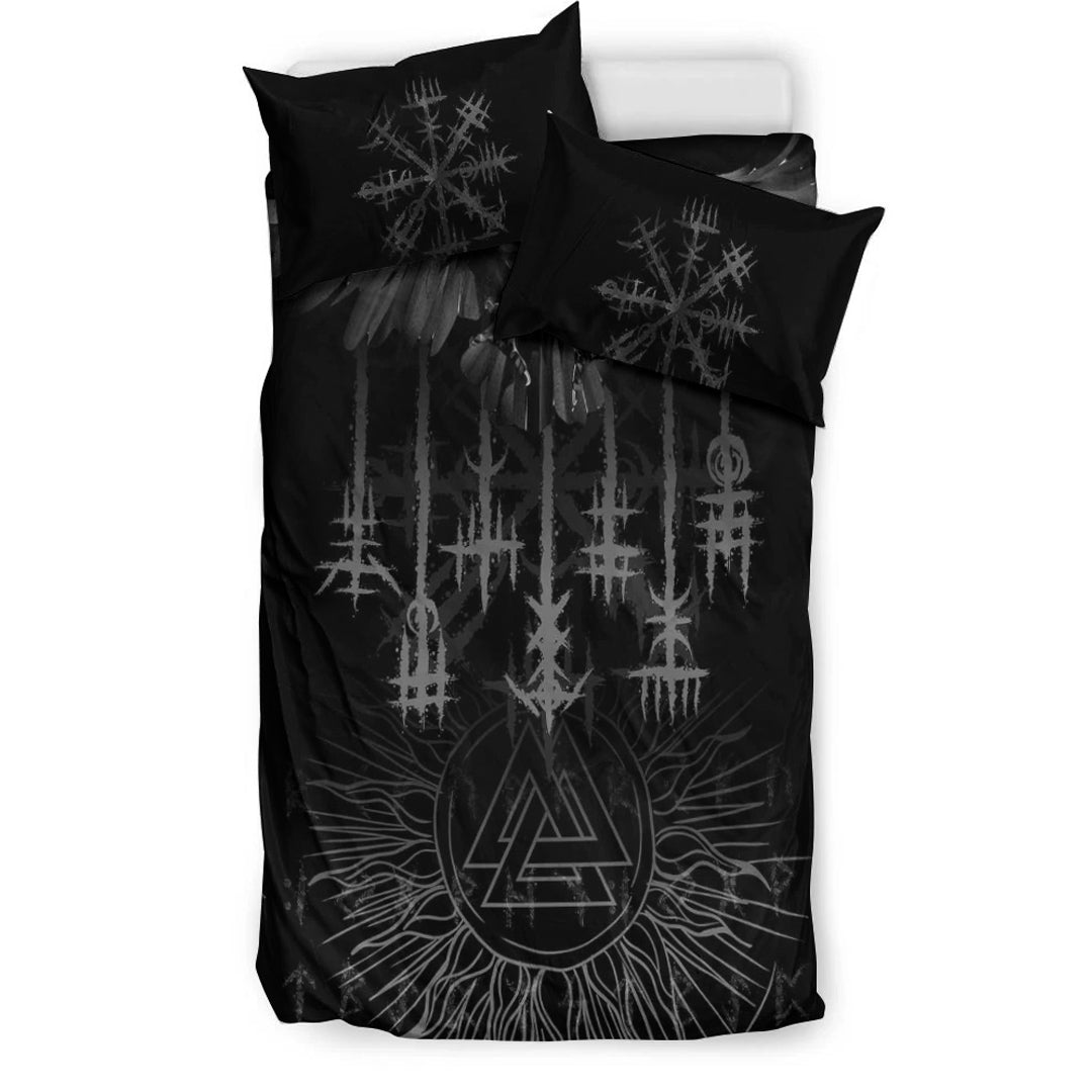 Viking Bedding Set Raven and Valknut