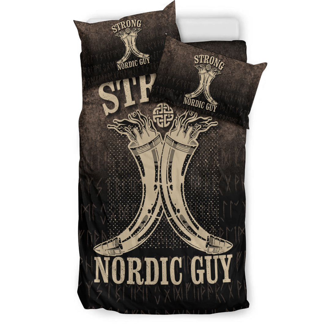 Viking Bedding Set Strong Nordic Guy