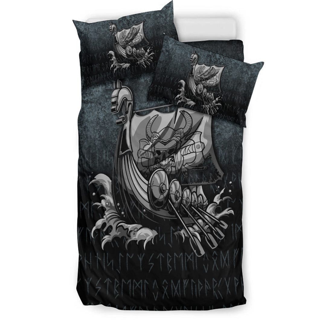 Viking Bedding Set Victory or Valhalla Drakkar Ver02