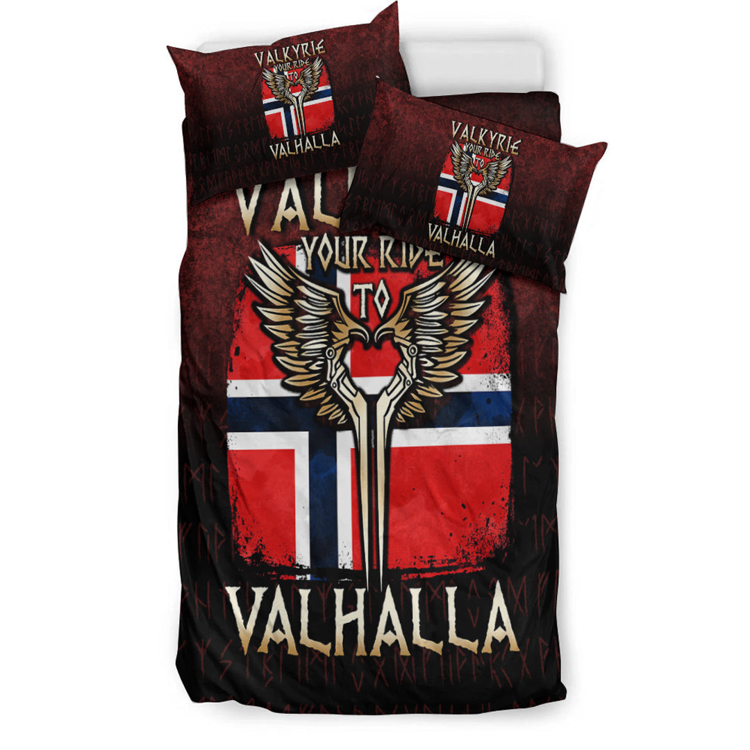 Viking Bedding Set Valkyrie Your Ride to Valhalla Norway