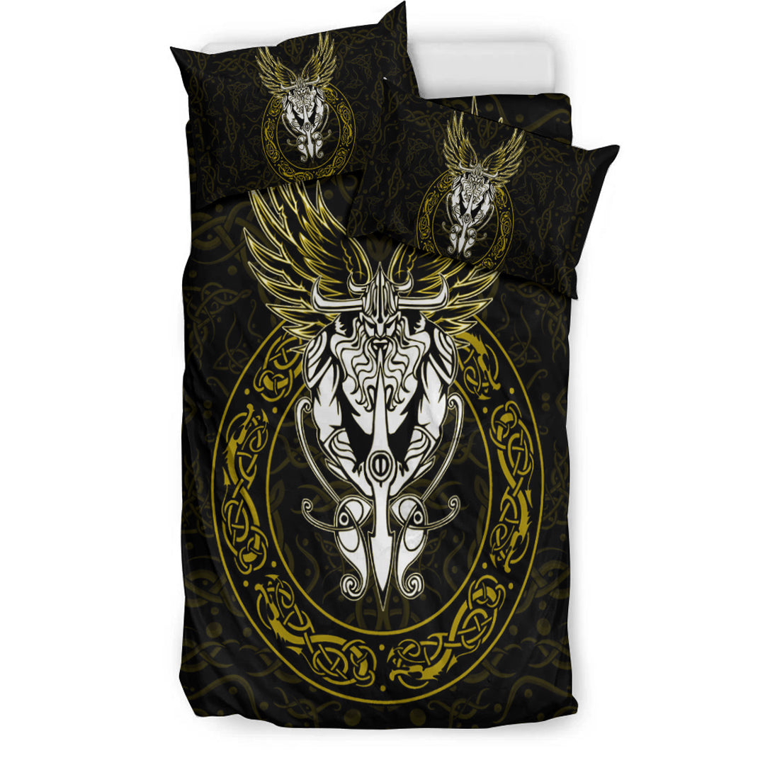 Viking Bedding Set OdinWing Viking Gold