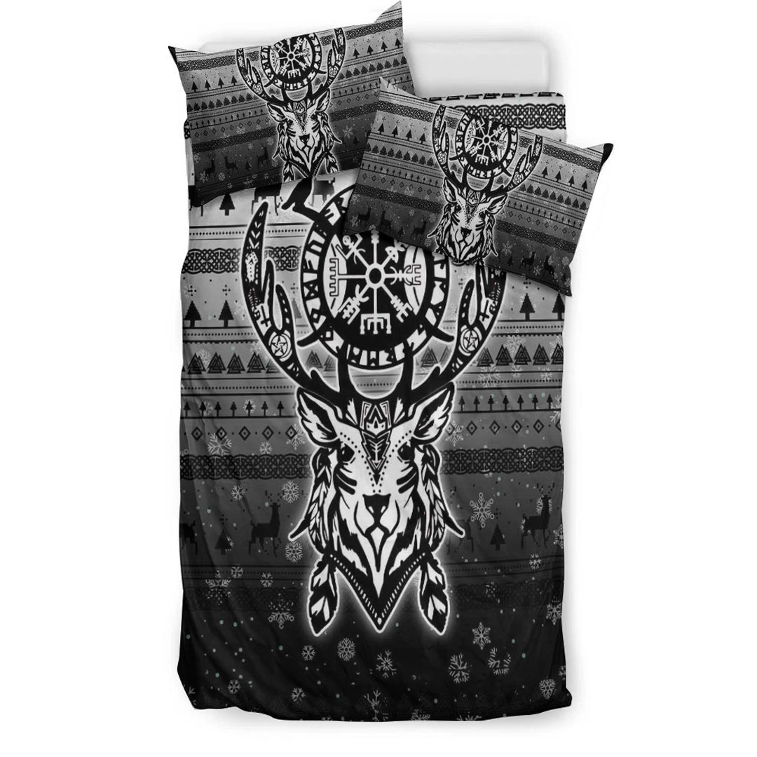 Viking Bedding Set Viking Reindeer Vegvisir