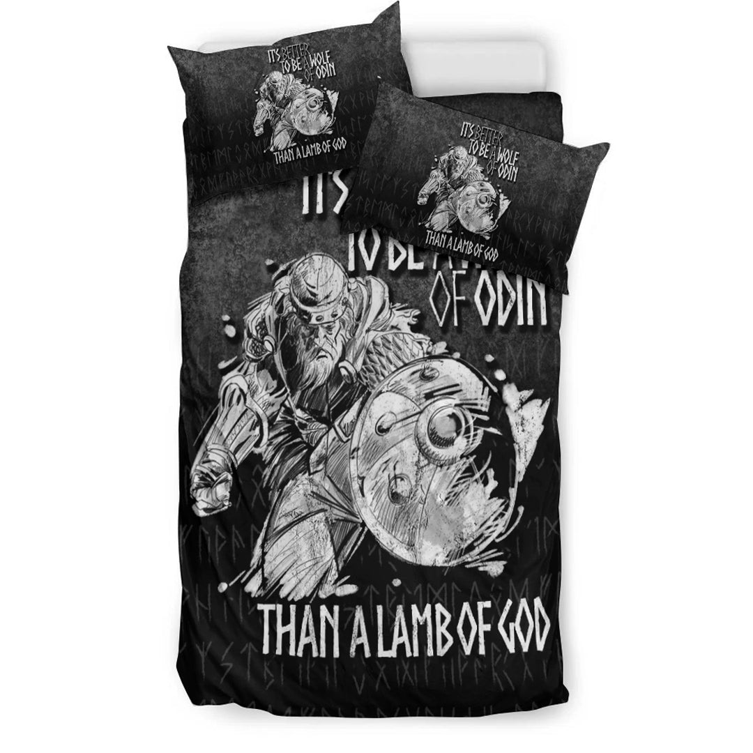 Viking Bedding Set Viking Valhalla Odin It'S Better To Be A Wolf