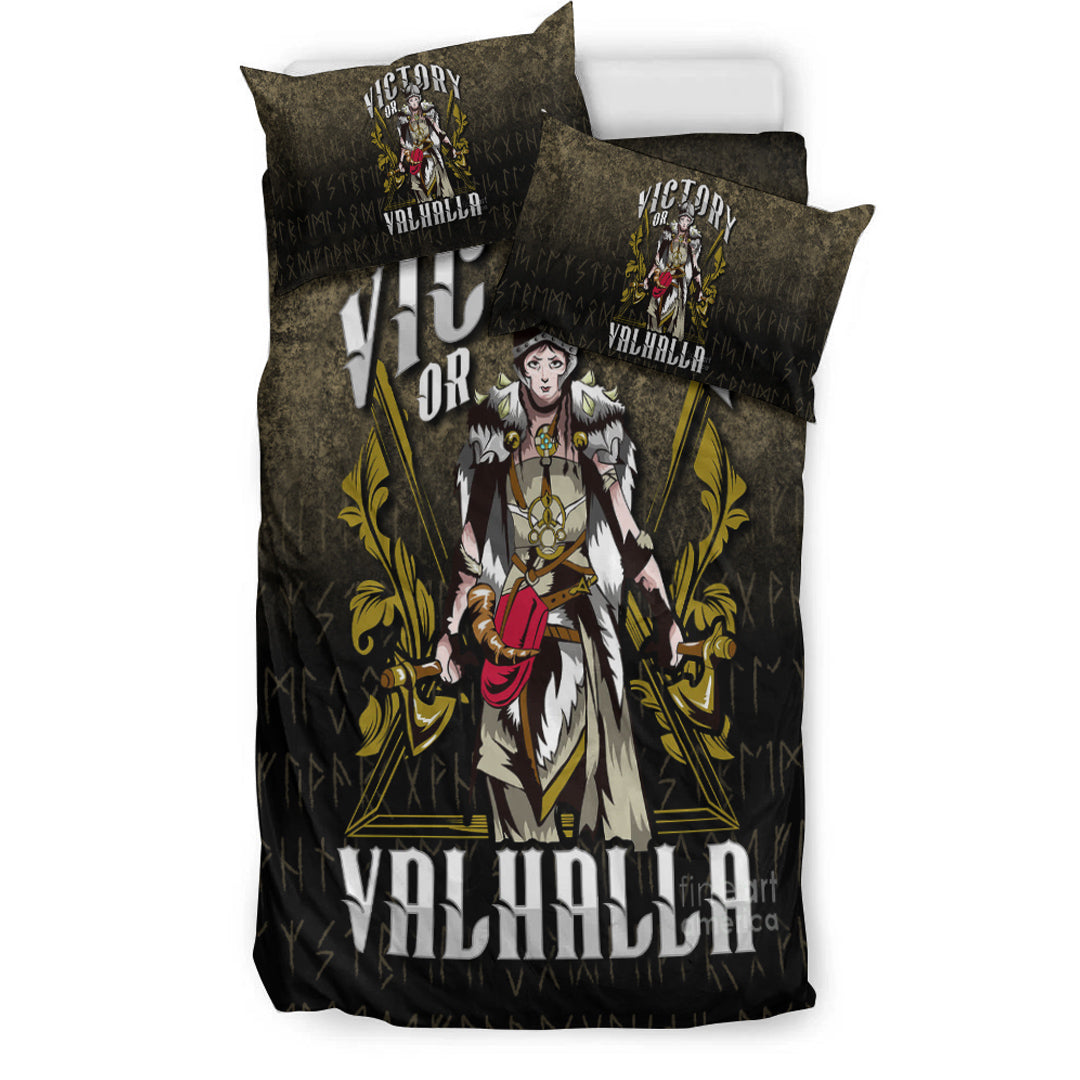 Viking Bedding Set Victory Or Valhalla Norse Myth Viking Historical