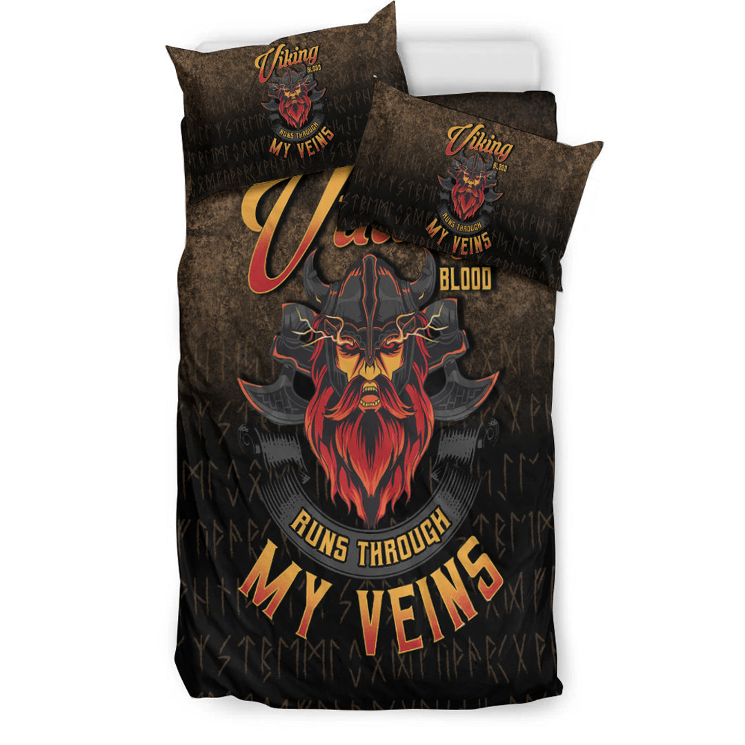 Viking Bedding Set Viking Blood Run Through My Veins Ver02