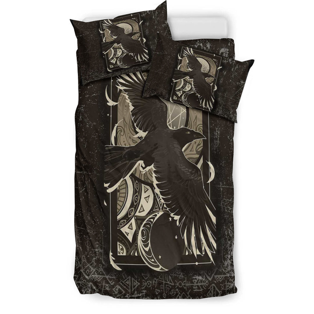 Viking Bedding Set Viking Raven Celtic Sun and Moon