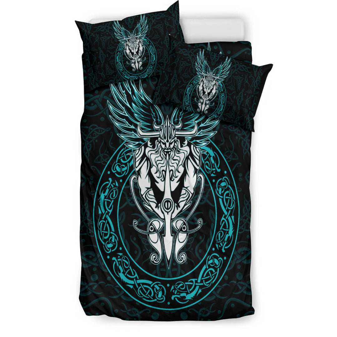 Viking Bedding Set OdinWing Viking Turquoise