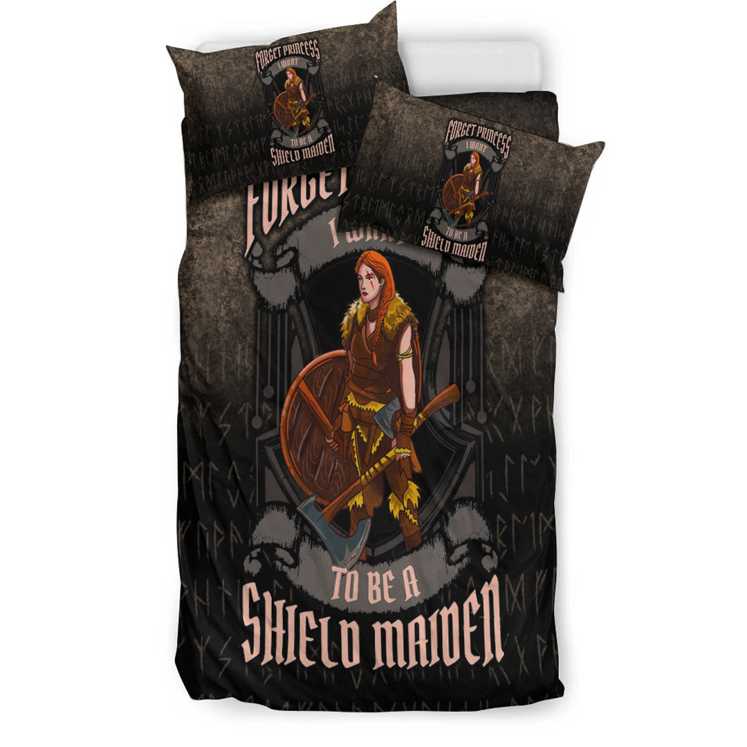 Viking Bedding Set Forget Princess I Want To Be A Shield Maiden