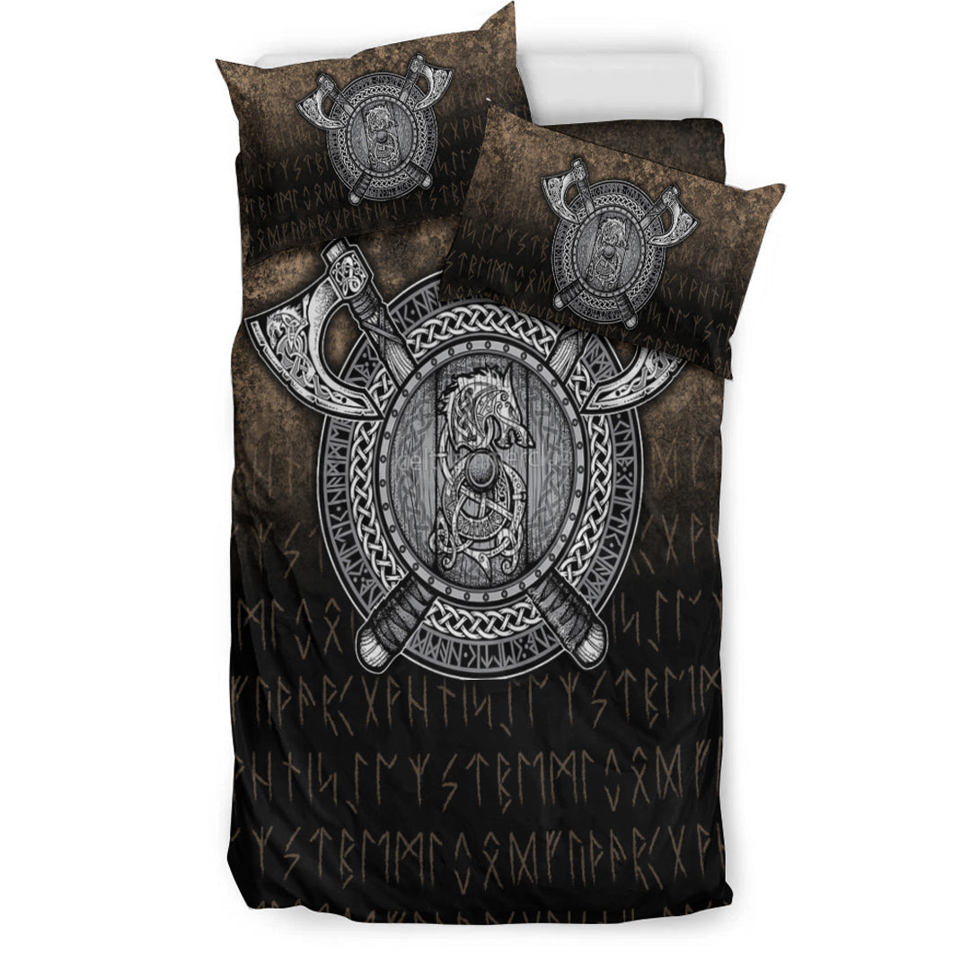 Viking Bedding Set Fenrir Viking Shield