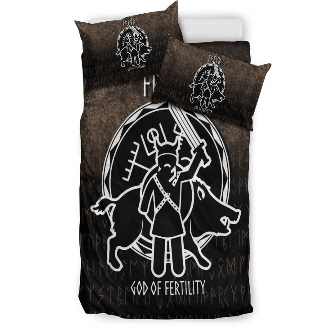 Viking Bedding Set Freyr God Of Fertility