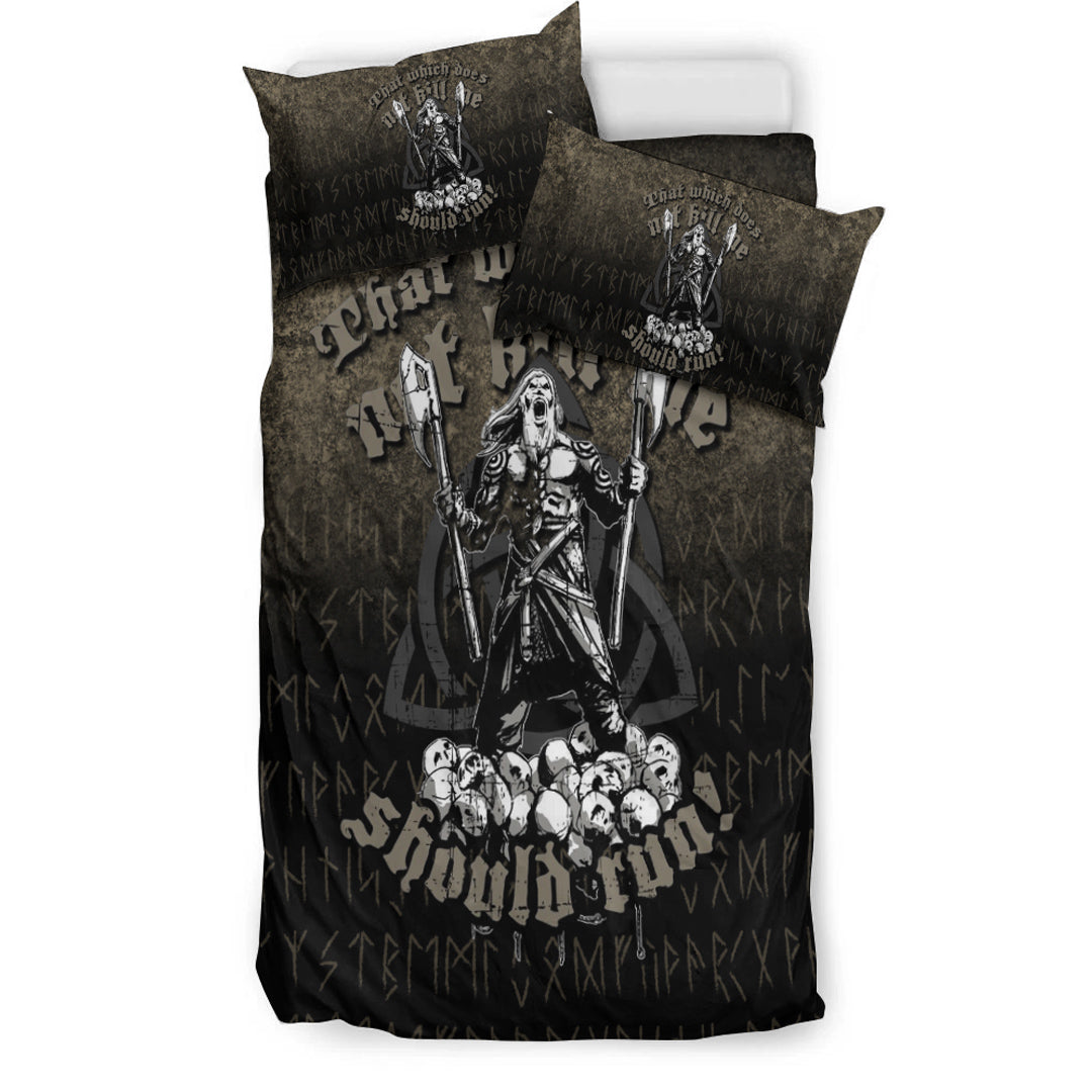 Viking Bedding Set That Which Does Not Kill Me Should Run Style Ver02