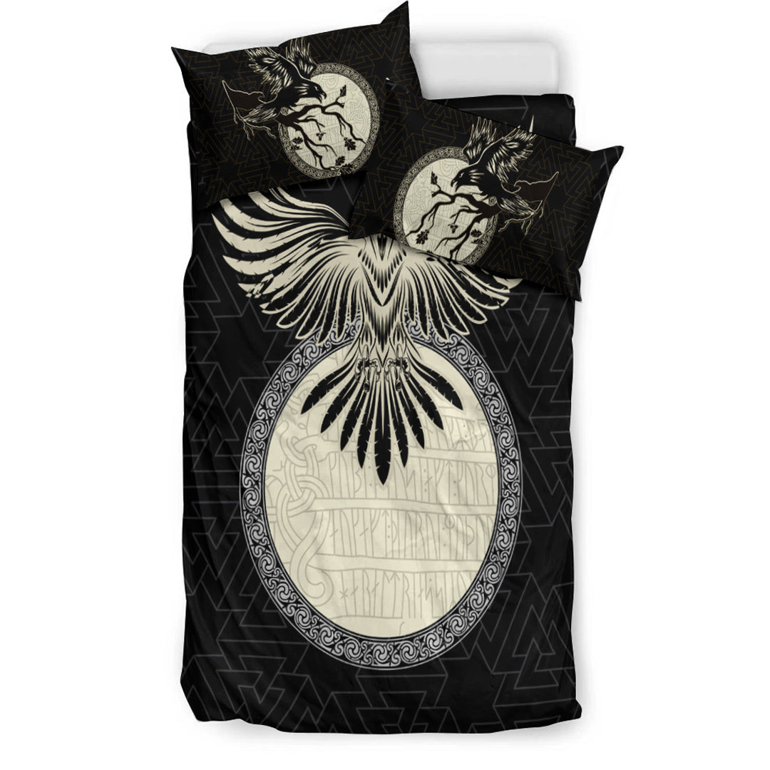 Viking Bedding Set Viking Raven Gold