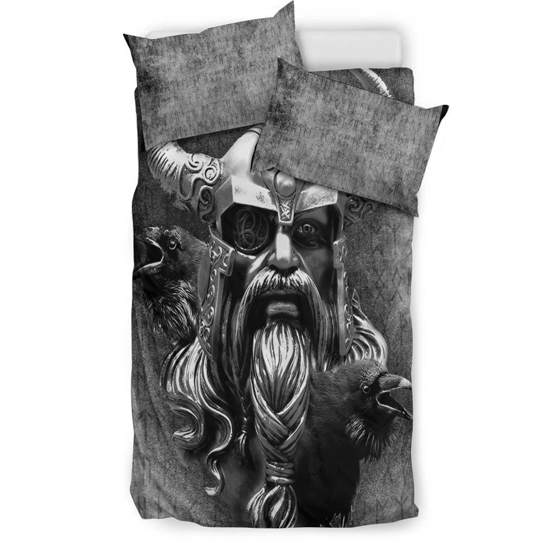 Viking Bedding Set Raven Viking Odin