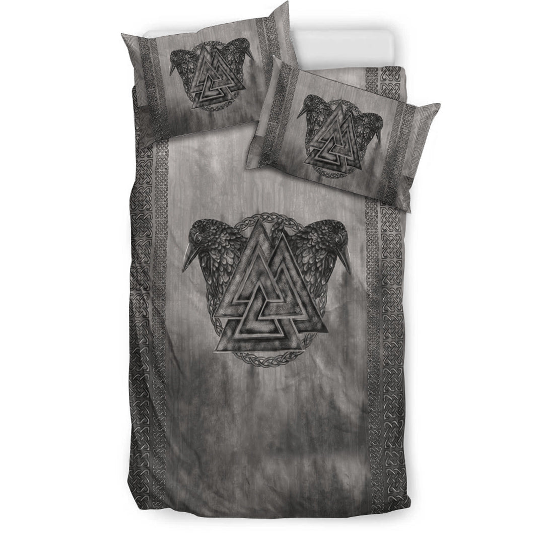 Viking Bedding Set Viking Valknut and Raven