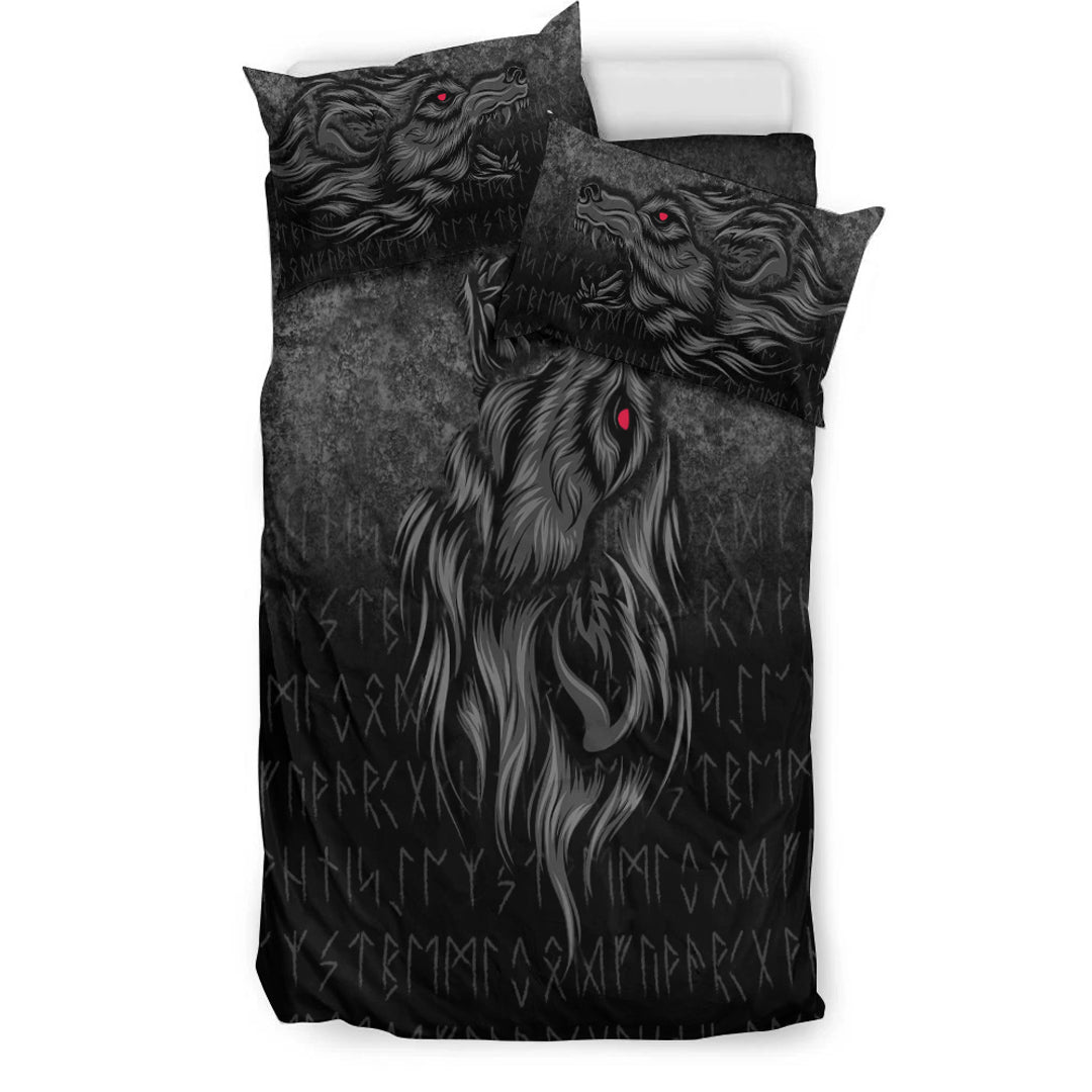 Viking Bedding Set Viking Fenrir Wolf Howls To The Gods