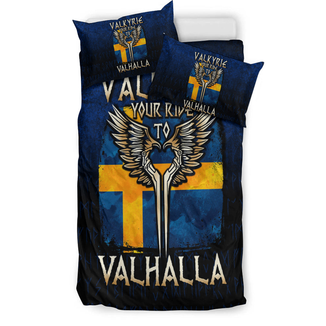 Viking Bedding Set Valkyrie Your Ride to Valhalla Sweden