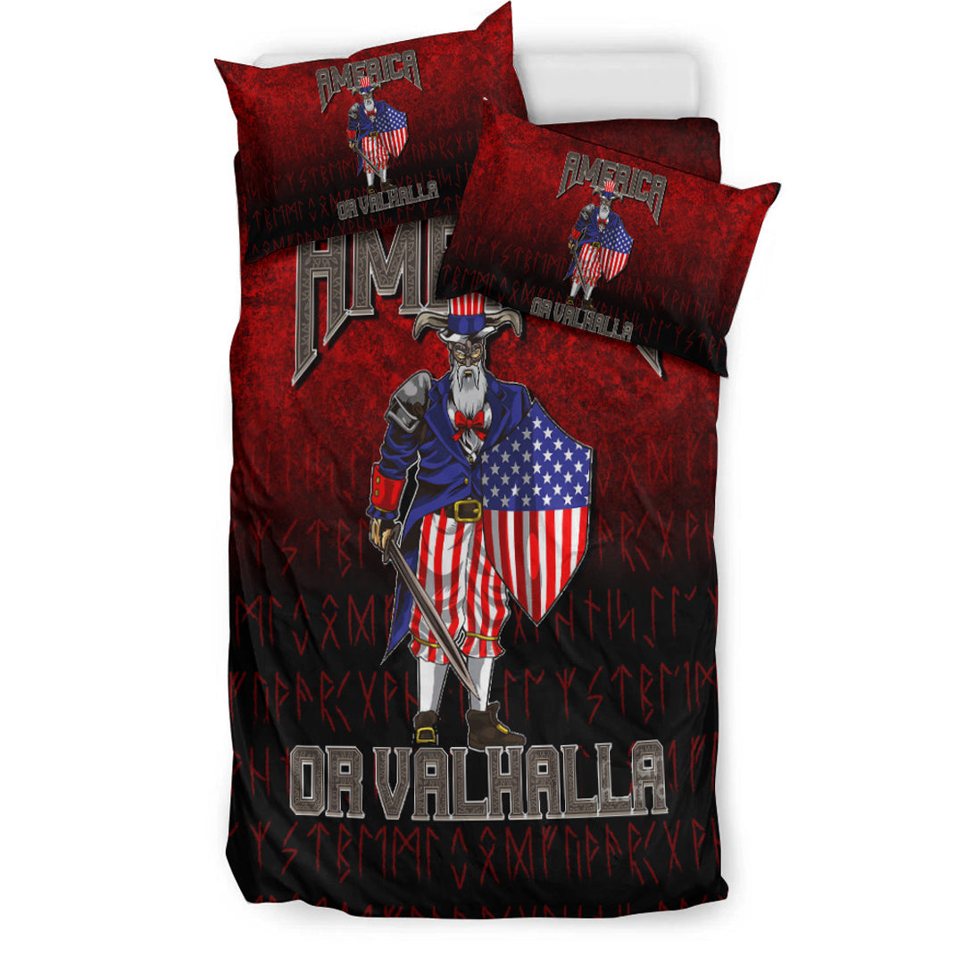 Viking Bedding Set America Or Valhalla Ver01