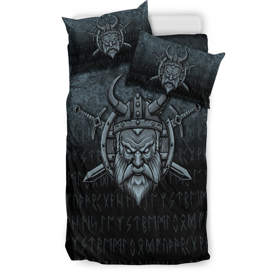 Viking Bedding Set Victory or Valhalla Warrior Ver02