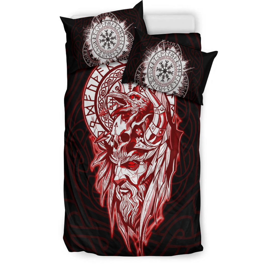 Viking Bedding Set Viking Odin Set Red