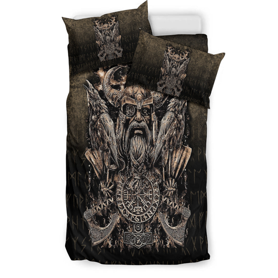 Viking Bedding Set Odin with Hugin and Munin