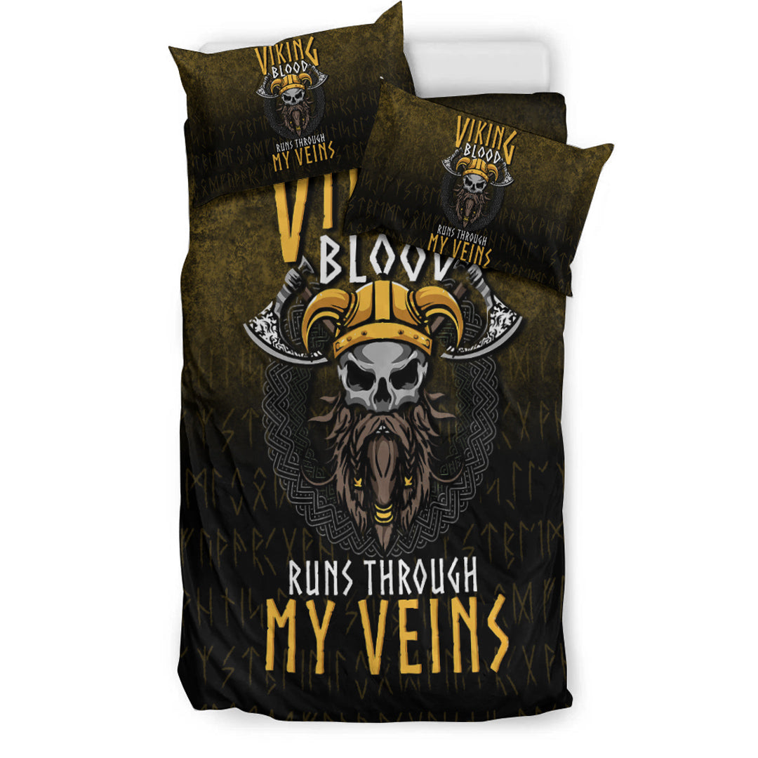 Viking Bedding Set Viking Blood Run Through My Veins Ver03