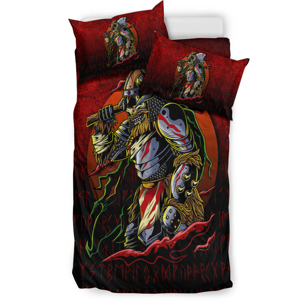 Viking Bedding Set Samurai Viking Warrior Ronin Berserk Armor Axe