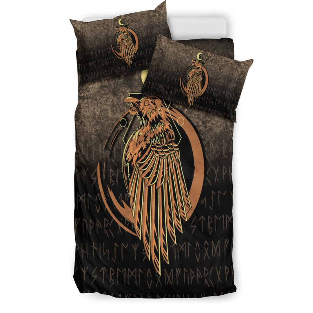 Viking Bedding Set Raven Viking Warrior Valhalla Norse