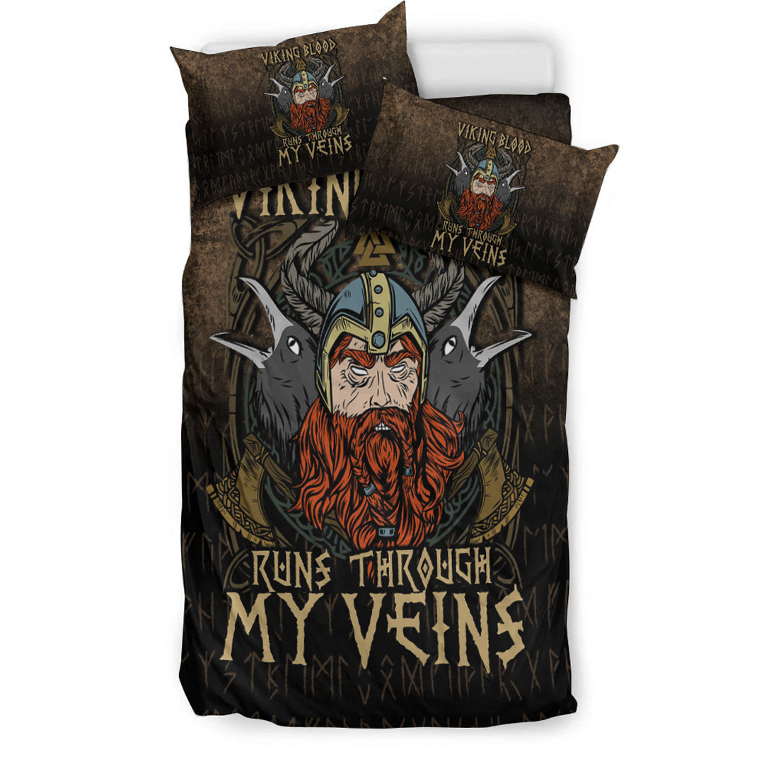 Viking Bedding Set Viking Blood Run Through My Veins Ver04