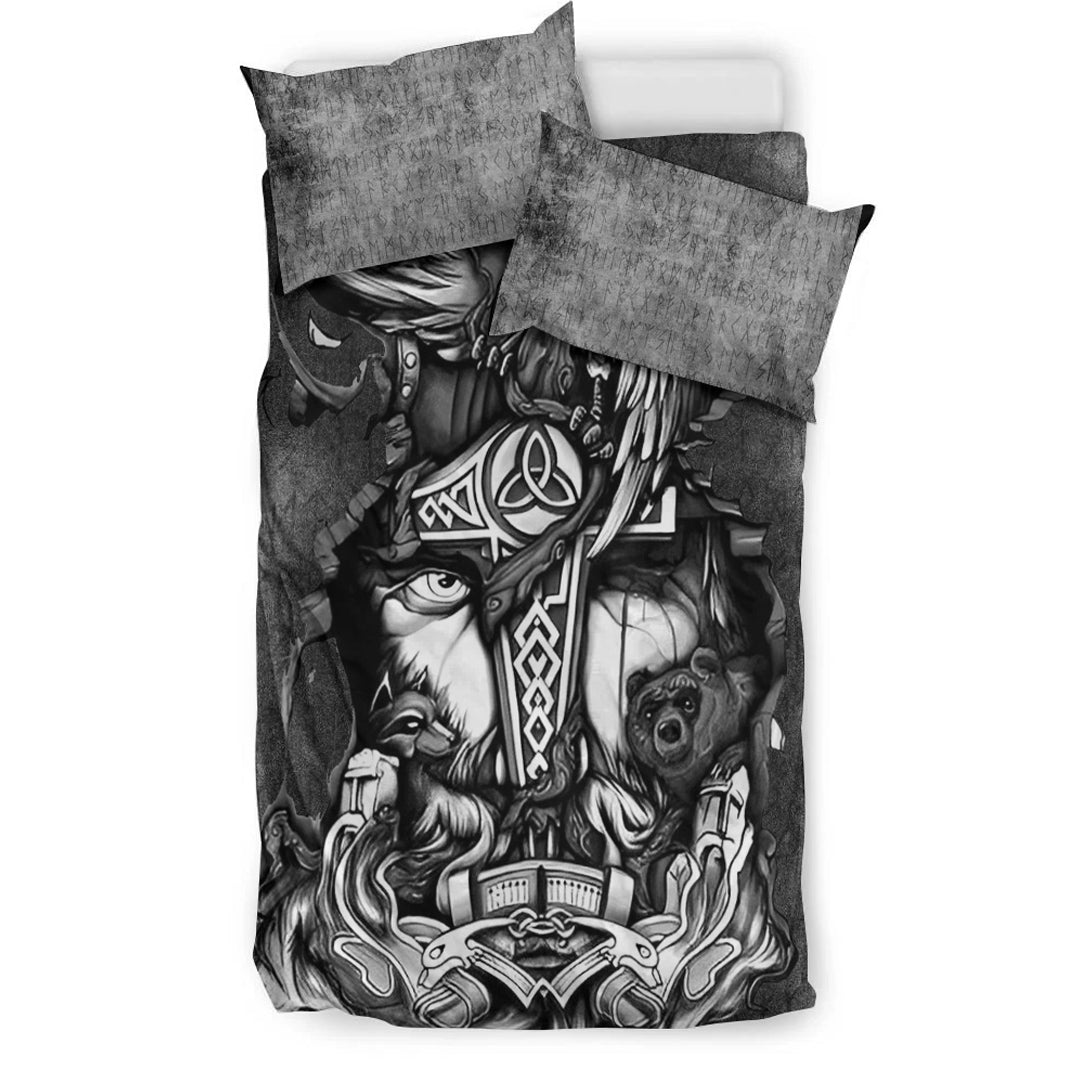 Viking Bedding Set Viking Odin Wolf Bear Raven