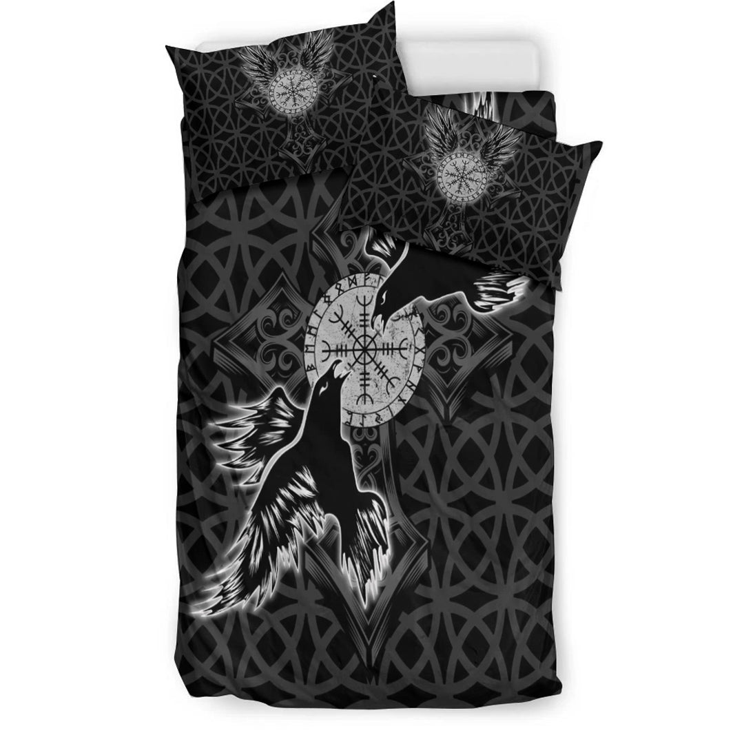 Viking Bedding Set Viking Raven Cross