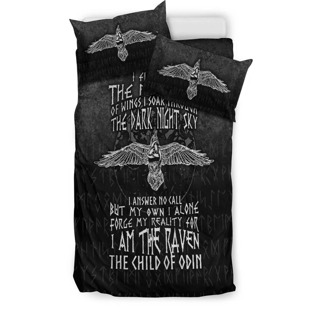 Viking Bedding Set I Am The Raven The Child Of Odin