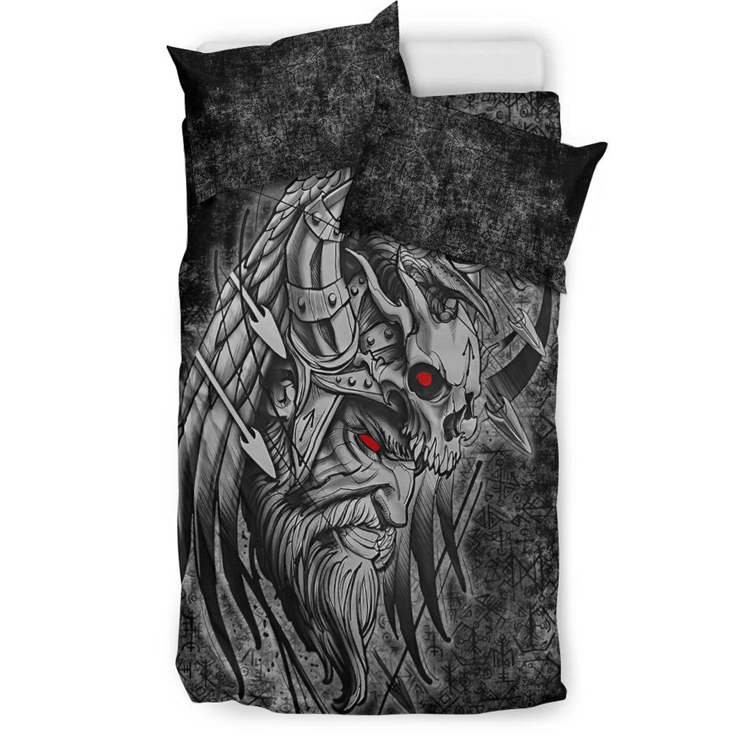 Viking Bedding Set Odin Viking Raven Of Odin Ver01