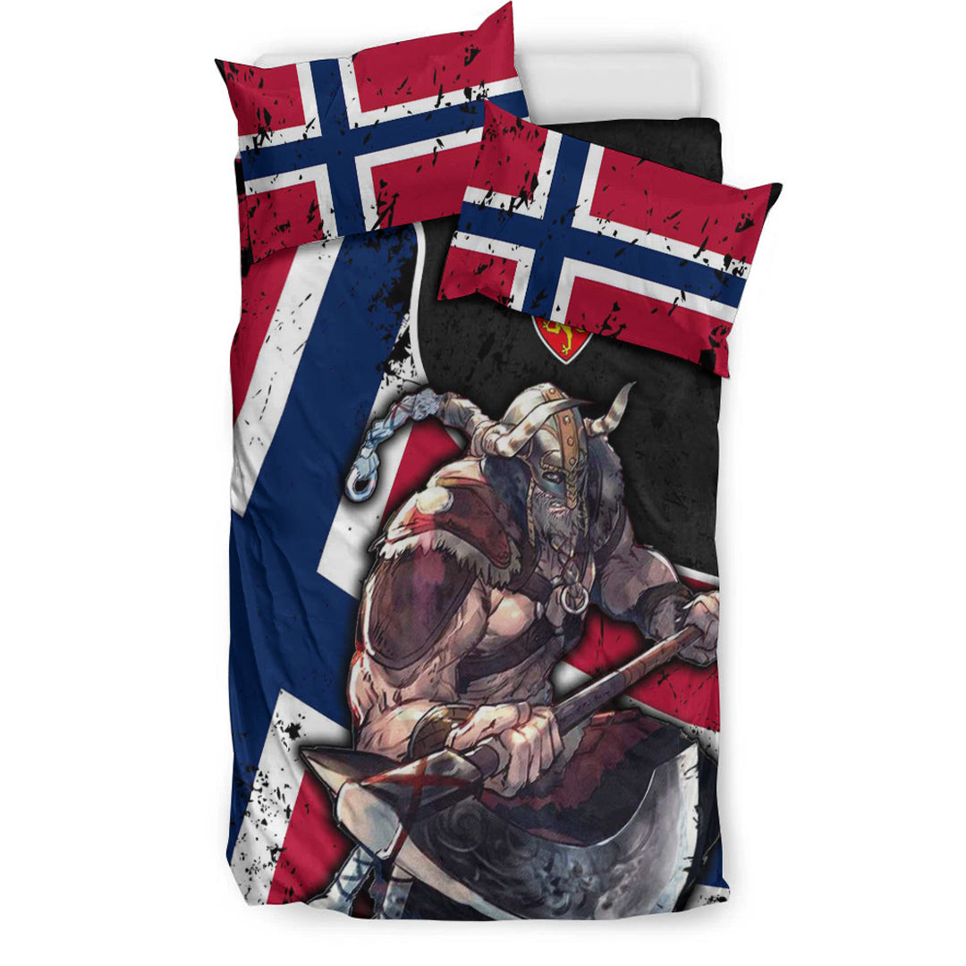 Viking Bedding Set Norway Warrior Brush Style